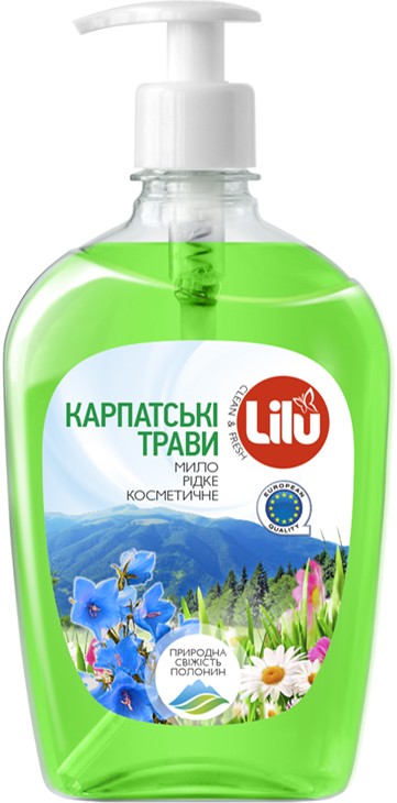 LILU Мило рідке косметичне Карпатські трави 500мл